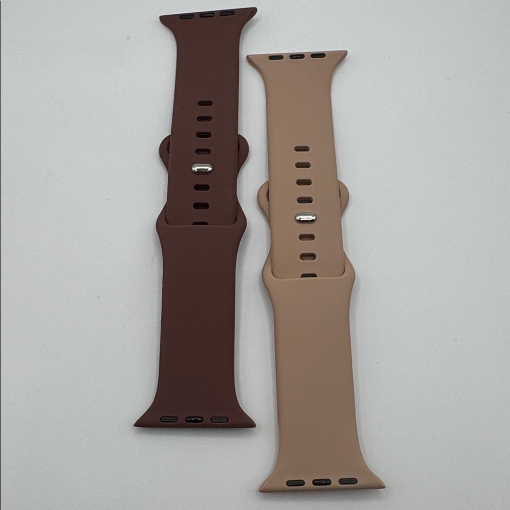 🦜 Silicone Watch Bands — Set of 2 Compatible with Apple Watch